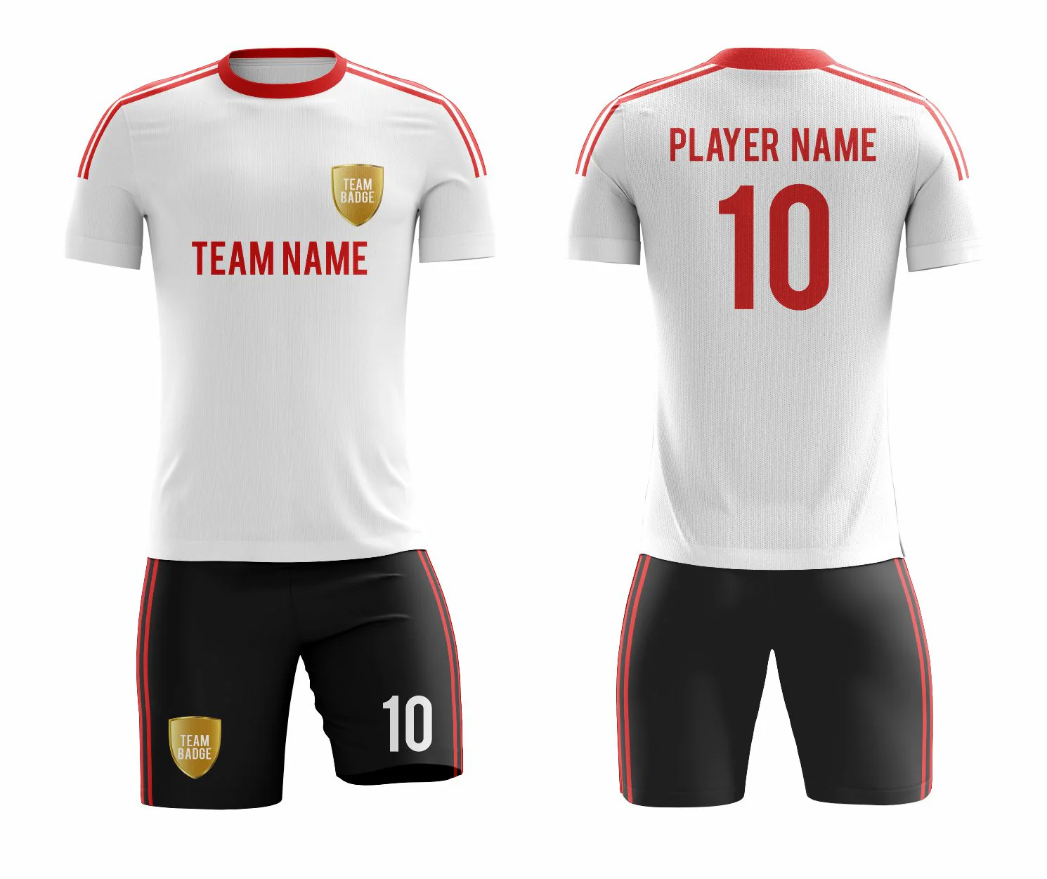 SB 1034 White/Black Sublimation Custom Soccer Jersey Adult & Youth Unisex - Hipona Sports