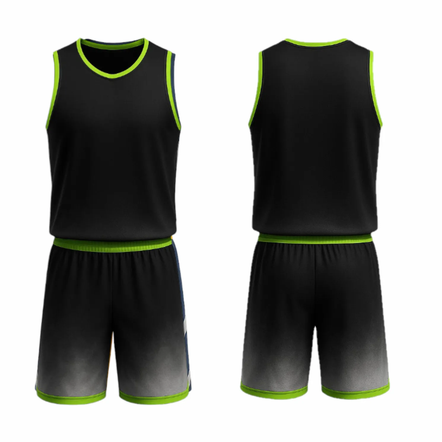 BBU-104 Black Customizable Basketball Jersey With Optional Shorts - Hipona Sports