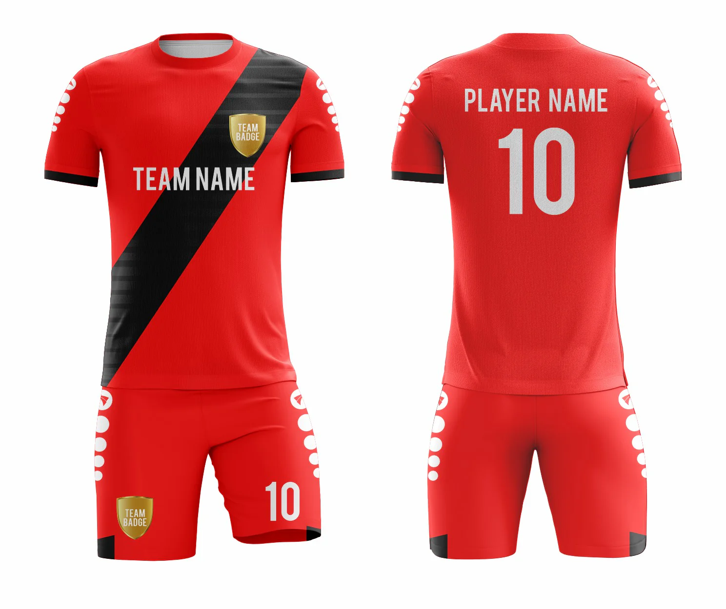 SB 1235 Red Sublimation Custom Soccer Jersey Adult & Youth Unisex - Hipona Sports