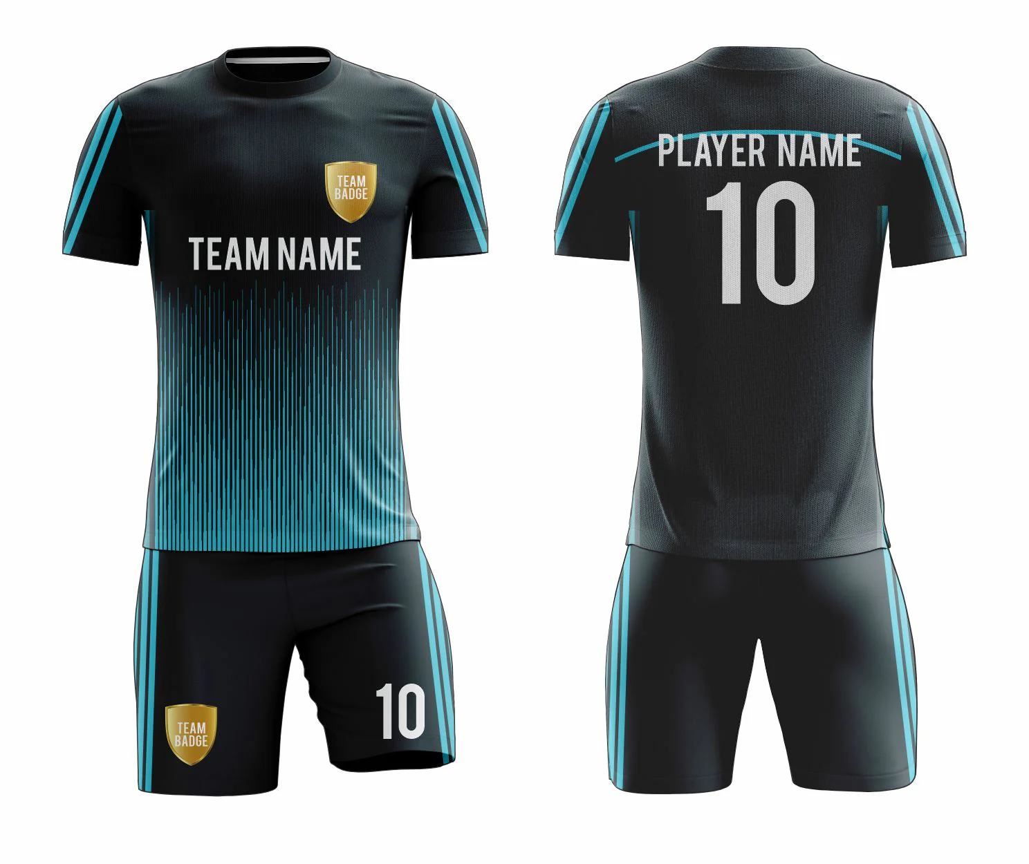 SB 1274 Black and Blue Sublimation Custom Soccer Jersey Adult & Youth Unisex - Hipona Sports