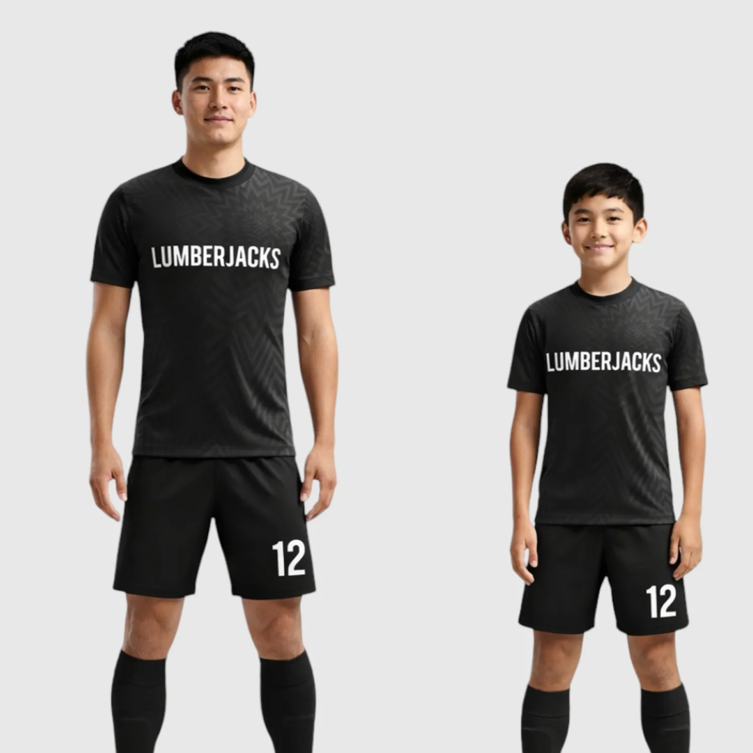 SB 12865 Black Sublimation Custom Soccer Jersey Adult & Youth Unisex - Hipona Sports