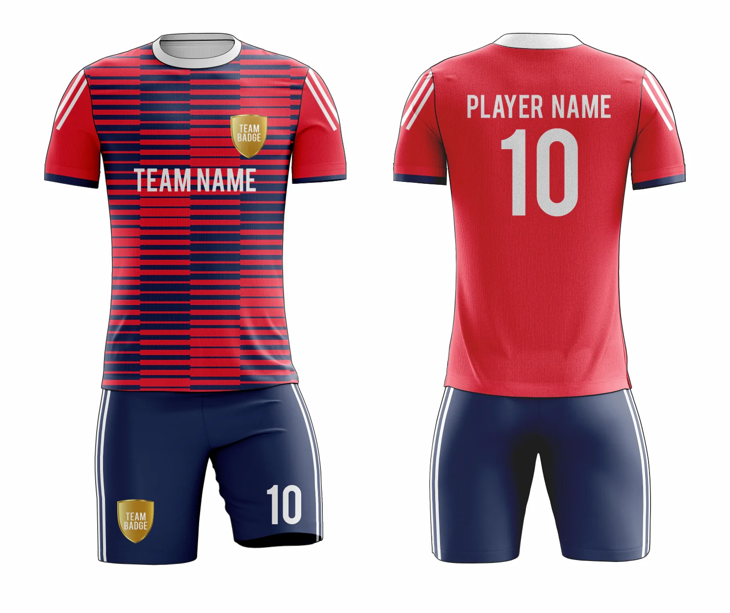 SB 12829 Red and Navy Sublimation Custom Soccer Jersey Adult & Youth Unisex - Hipona Sports