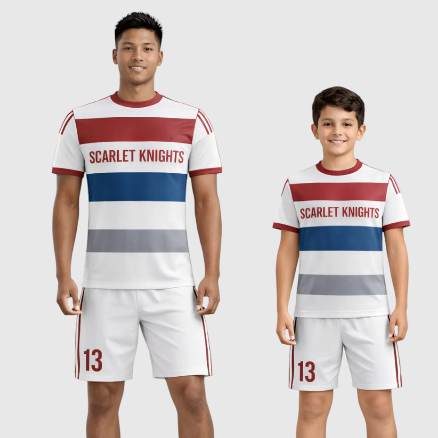 SB 12845 White Sublimation Custom Soccer Jersey Adult & Youth Unisex - Hipona Sports