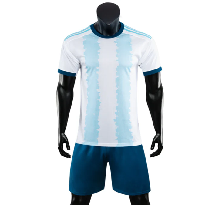 Albiceleste White Youth SB Soccer Uniform Kit - Hipona Sports