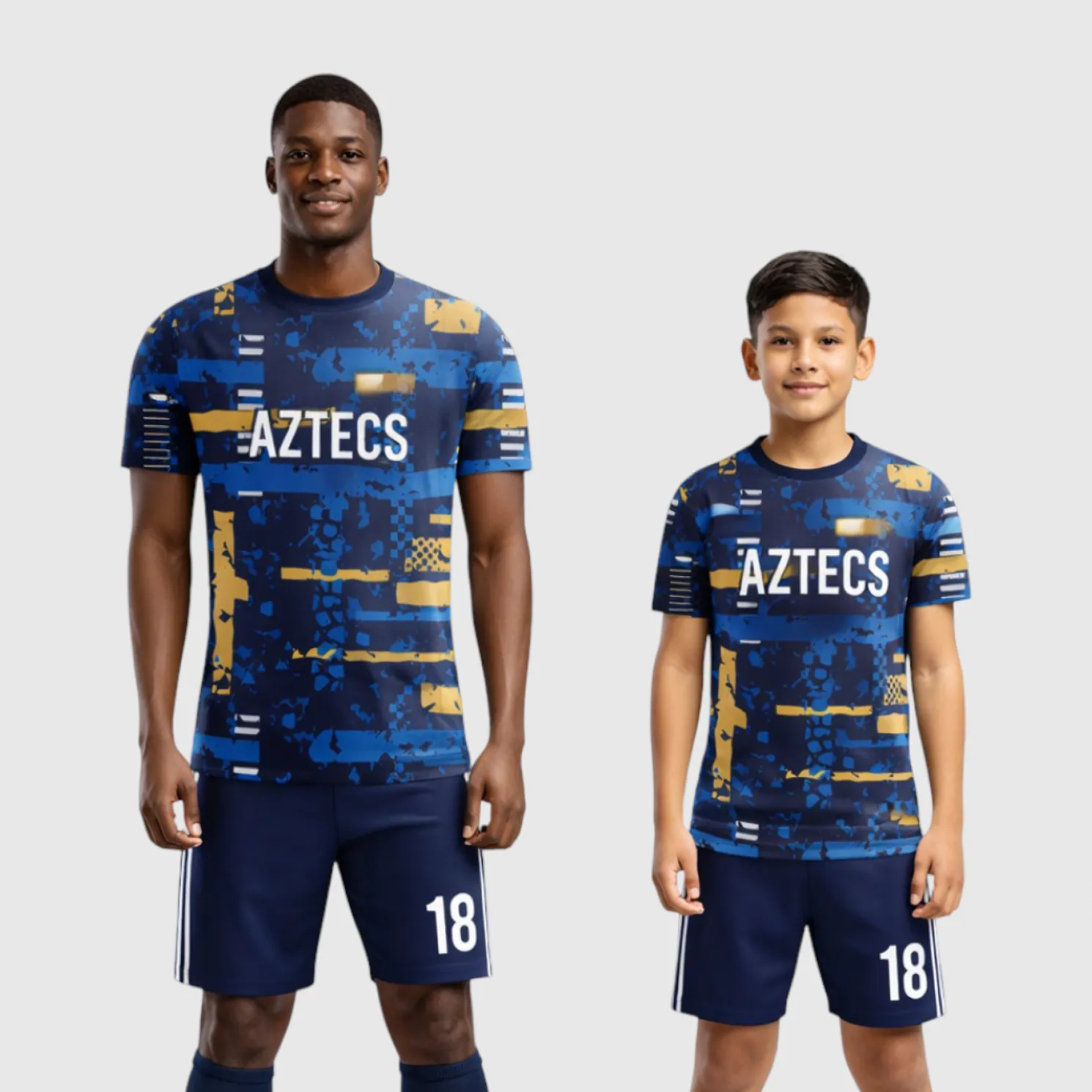 SB 1049 Blue Sublimation Custom Soccer Jersey Adult & Youth Unisex - Hipona Sports