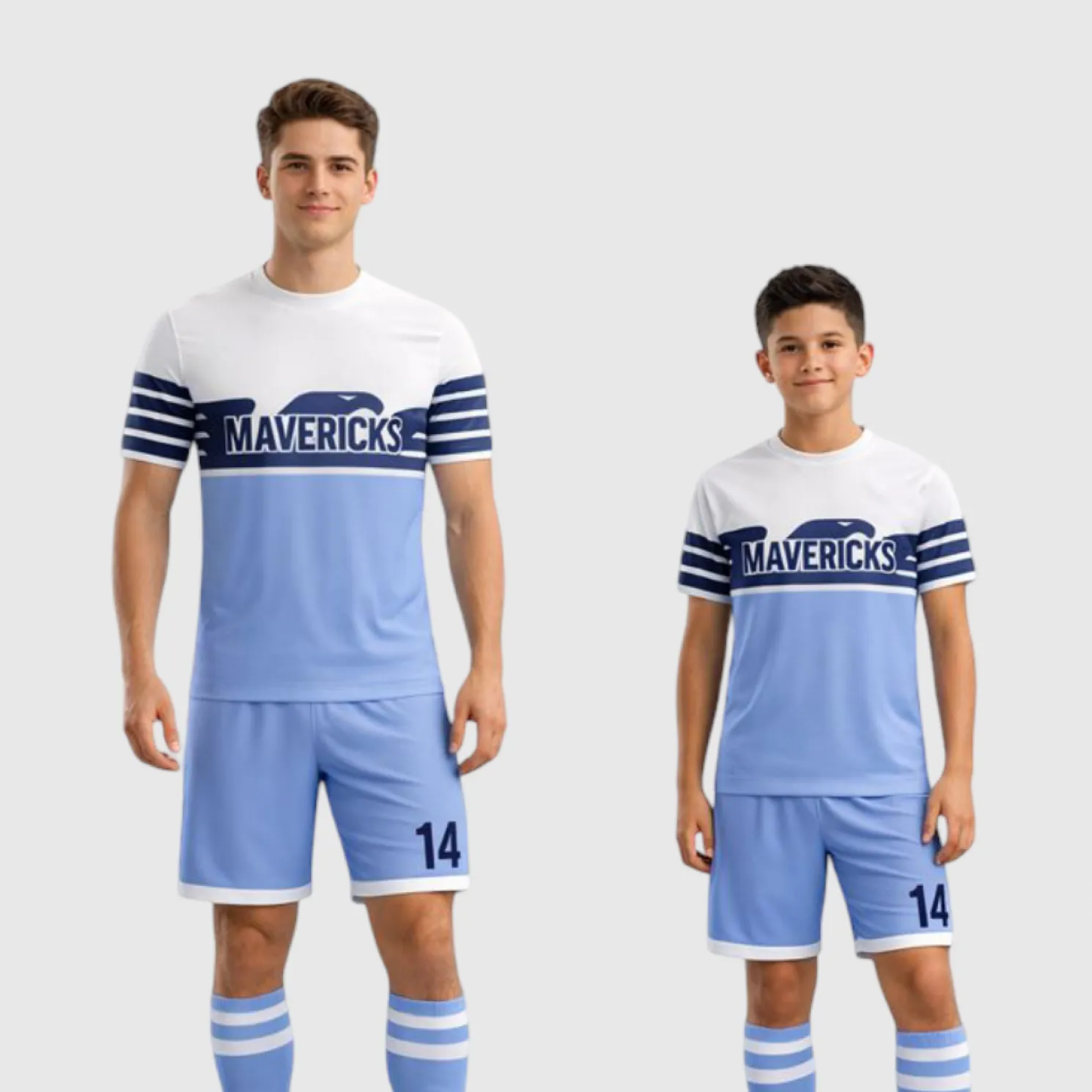 SB 1035 Blue Sublimation Custom Soccer Jersey Adult & Youth Unisex - Hipona Sports