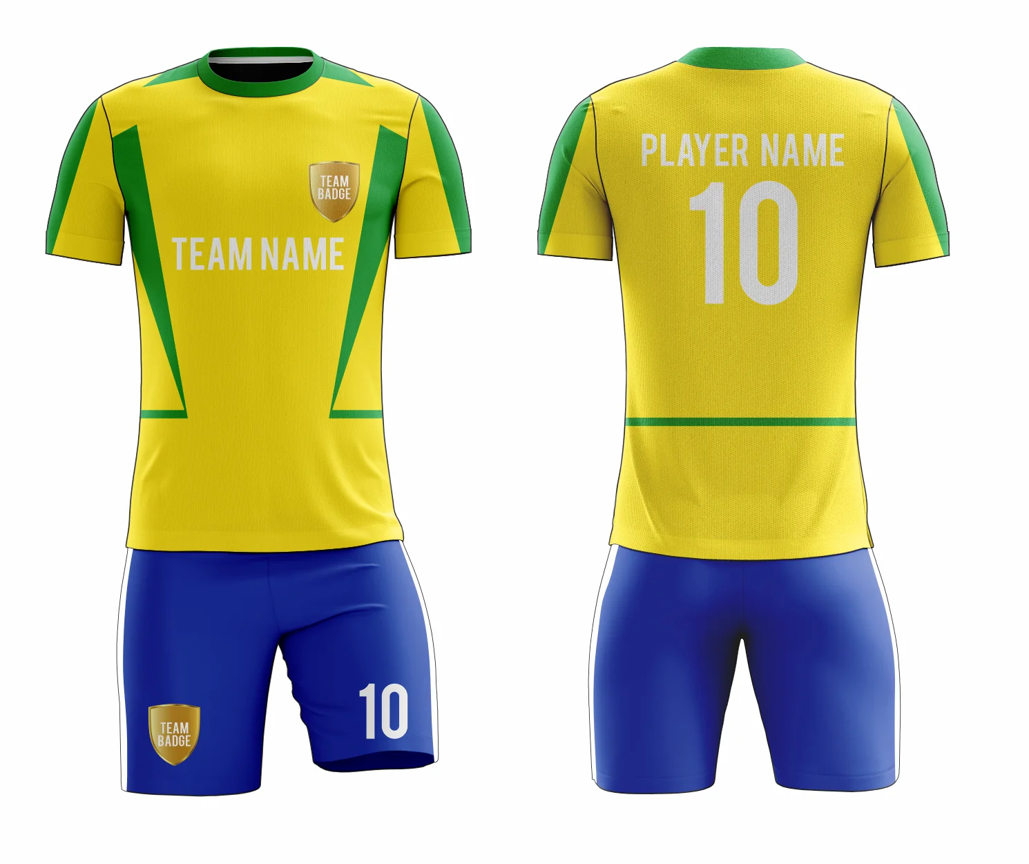 SB 12811 Yellow and Blue Sublimation Custom Soccer Jersey Adult & Youth Unisex - Hipona Sports