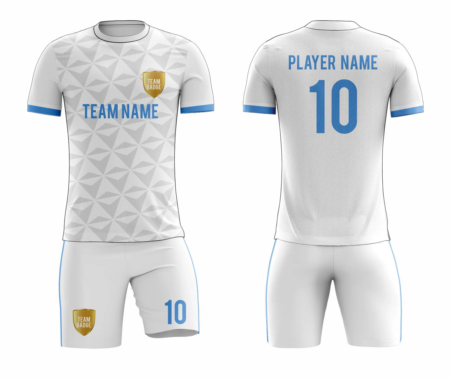 SB 1221 White Sublimation Custom Soccer Jersey Adult & Youth Unisex - Hipona Sports