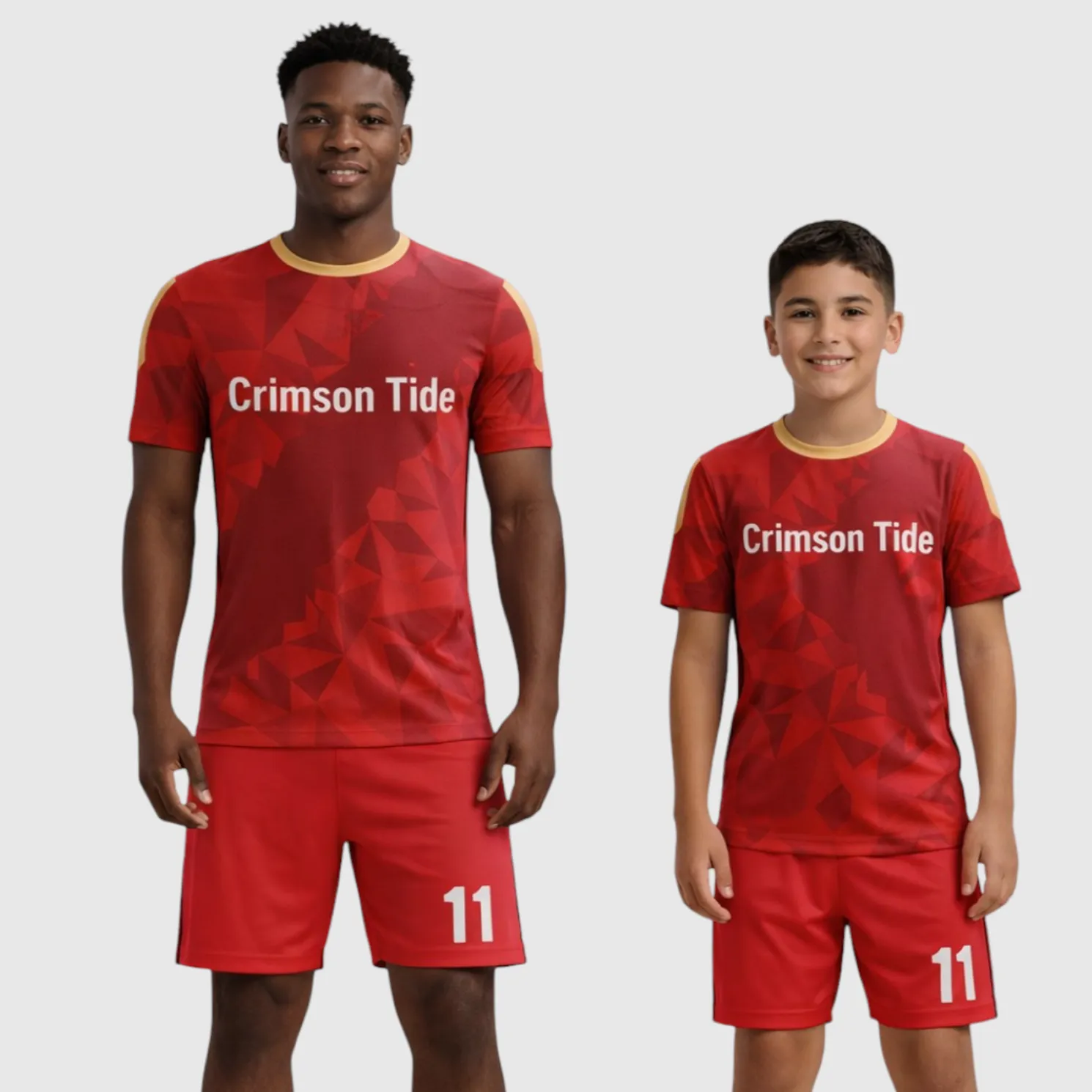 SB 12883 Red Sublimation Custom Soccer Jersey Adult & Youth Unisex - Hipona Sports