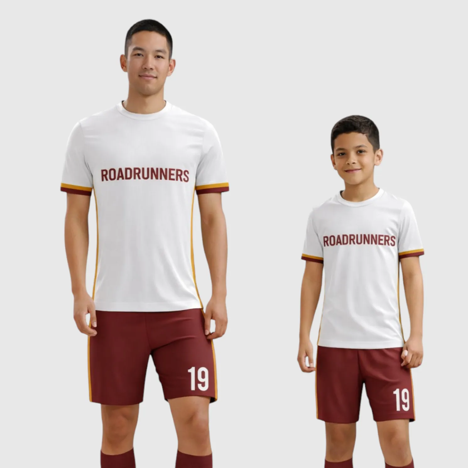 SB 12780 White and Red Sublimation Custom Soccer Jersey Adult & Youth Unisex - Hipona Sports