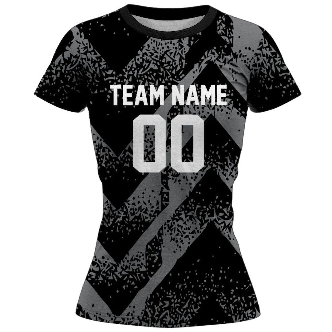 VJ143 Custom Black Volleyball Jersey - Adult & Youth Unisex - Hipona Sports