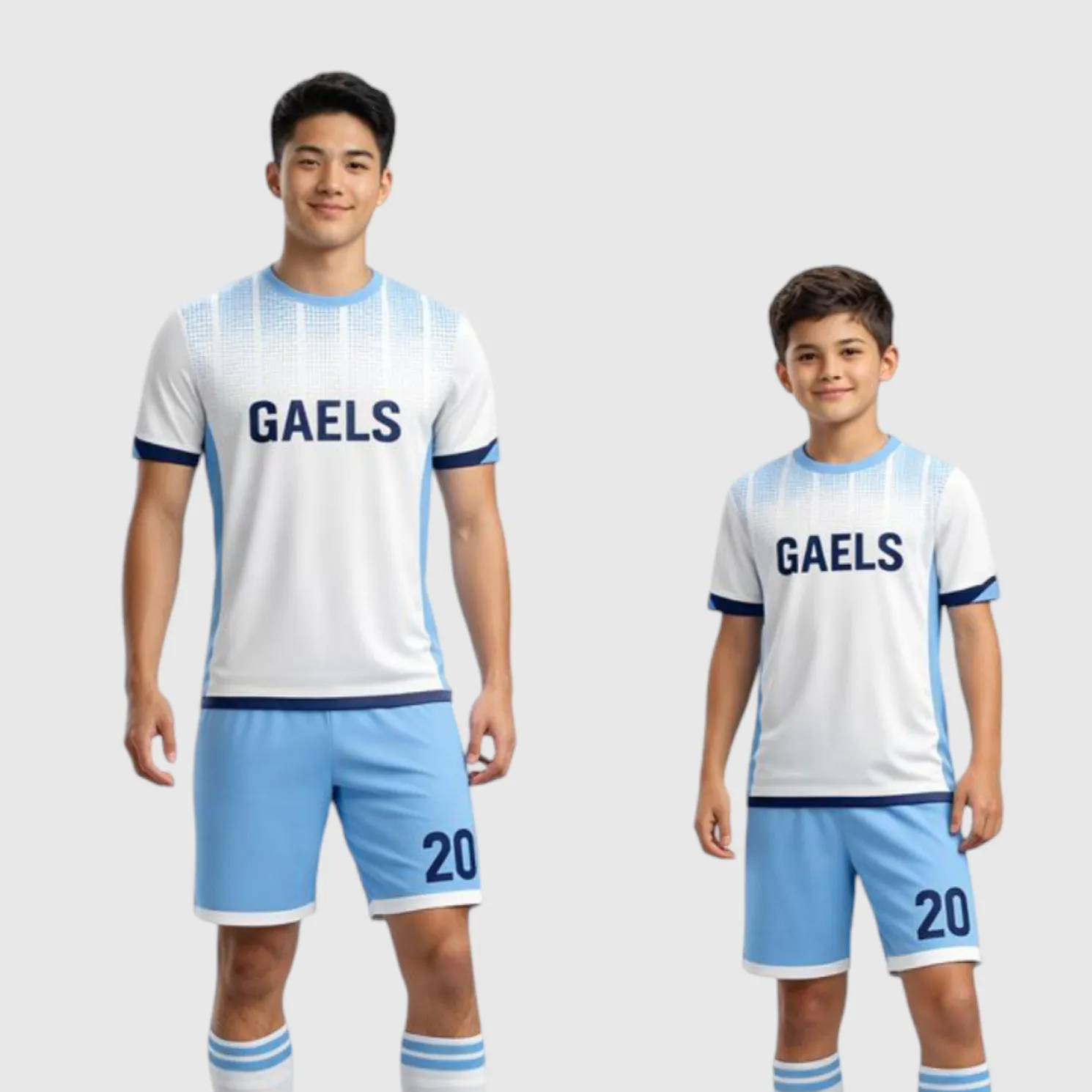 SB 1047 White Sublimation Custom Soccer Jersey Adult & Youth Unisex - Hipona Sports