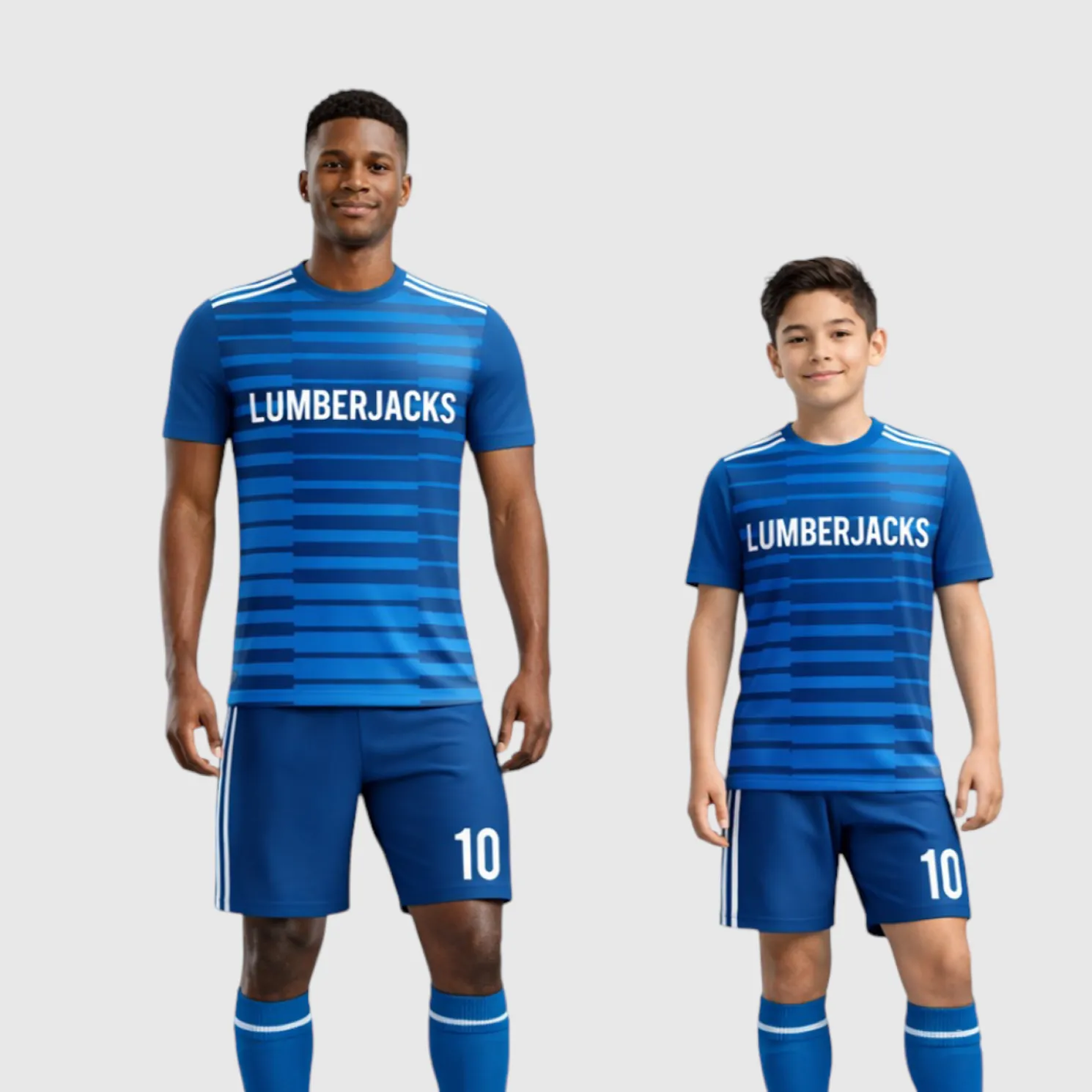 SB 1100 Blue Sublimation Custom Soccer Jersey Adult & Youth Unisex - Hipona Sports