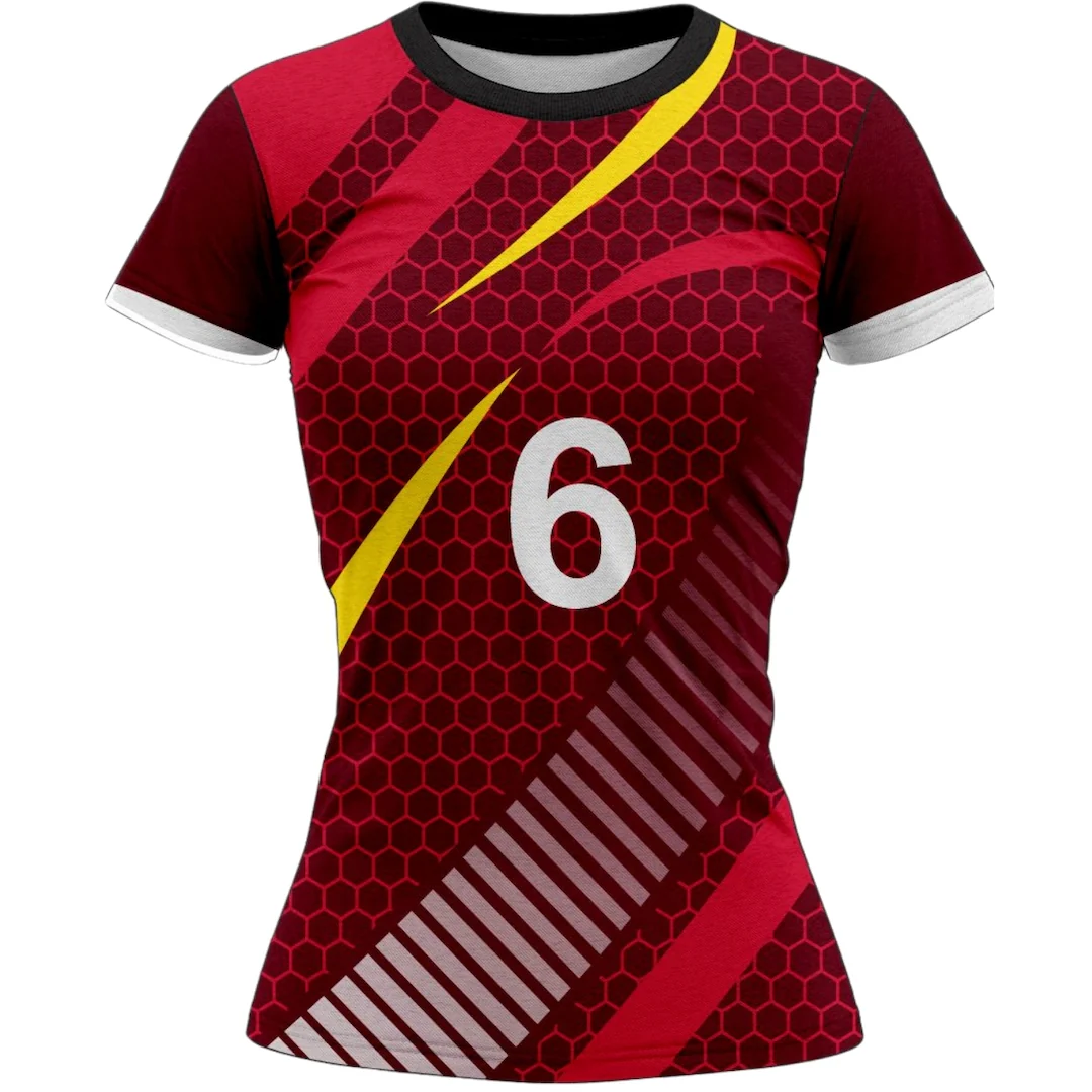 VJ112 Custom Red Volleyball Jersey - Adult & Youth Unisex - Hipona Sports