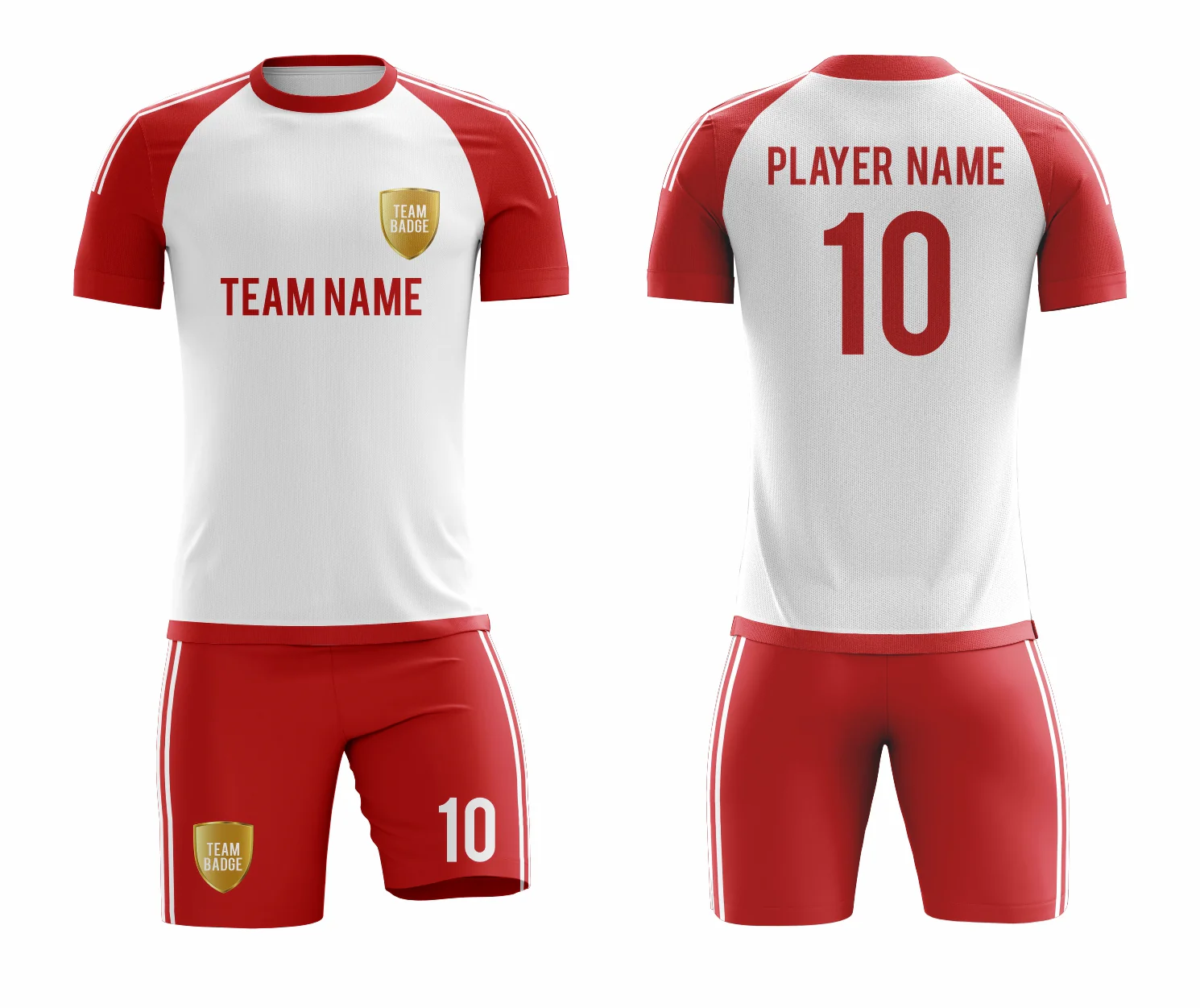 SB 1149 White/Red Sublimation Custom Soccer Jersey Adult & Youth Unisex - Hipona Sports