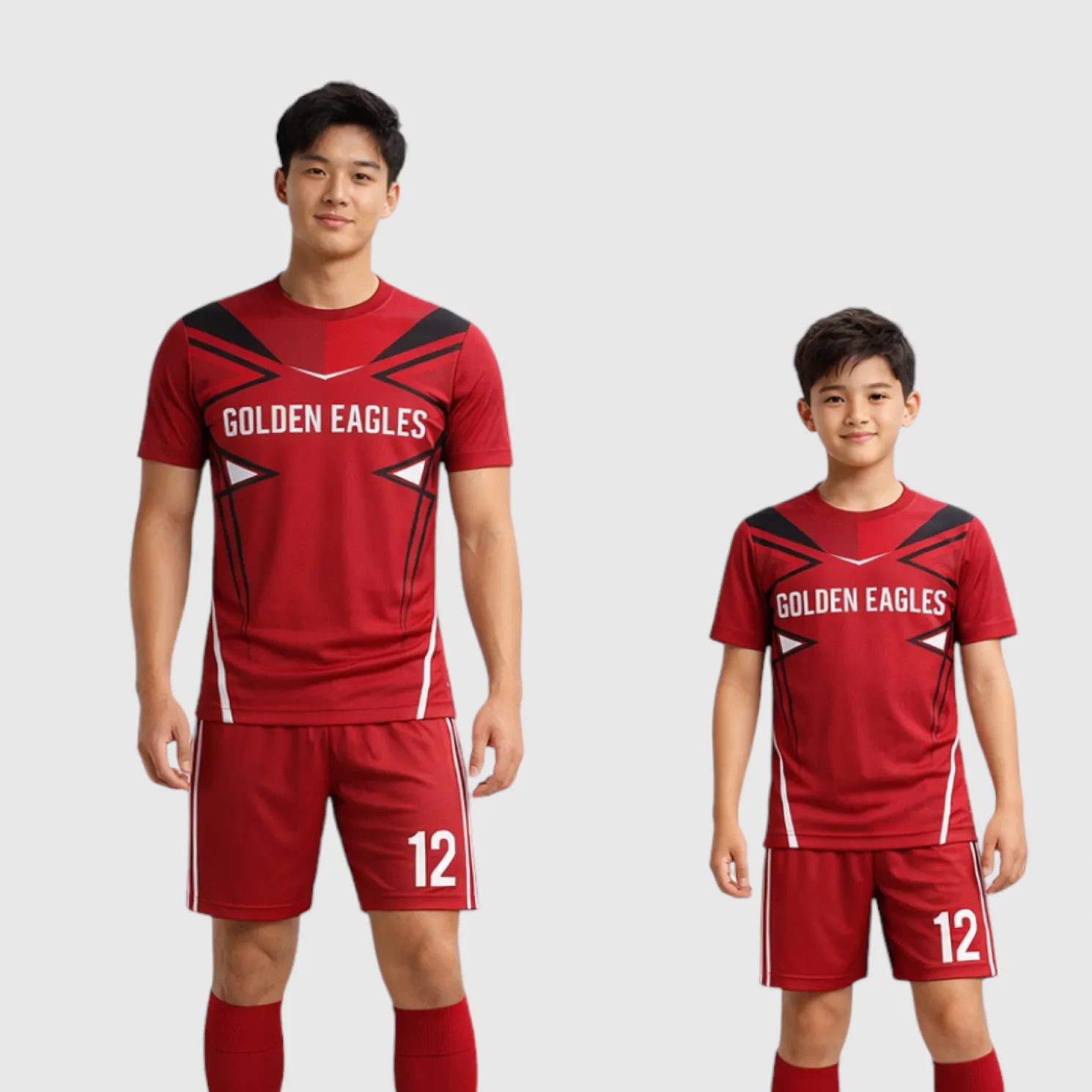 SB 1105 Red Sublimation Custom Soccer Jersey Adult & Youth Unisex - Hipona Sports