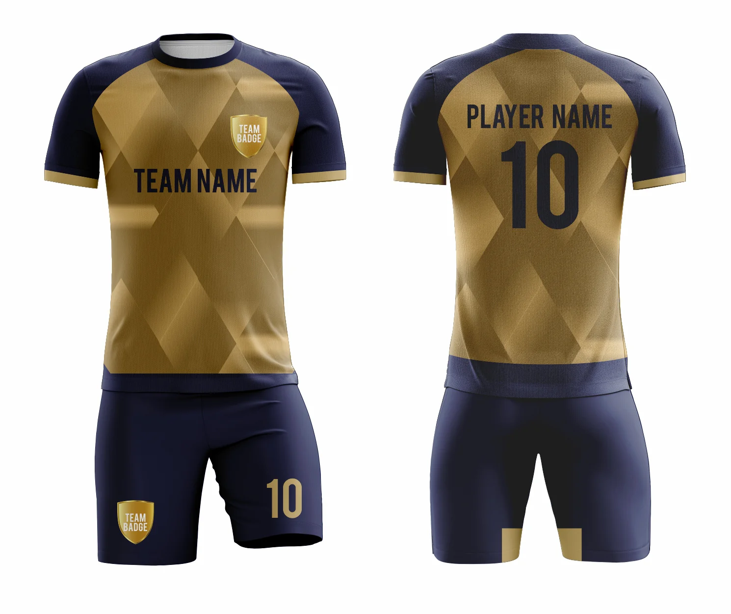 SB 1247 Blue/Gold Sublimation Custom Soccer Jersey Adult & Youth Unisex - Hipona Sports