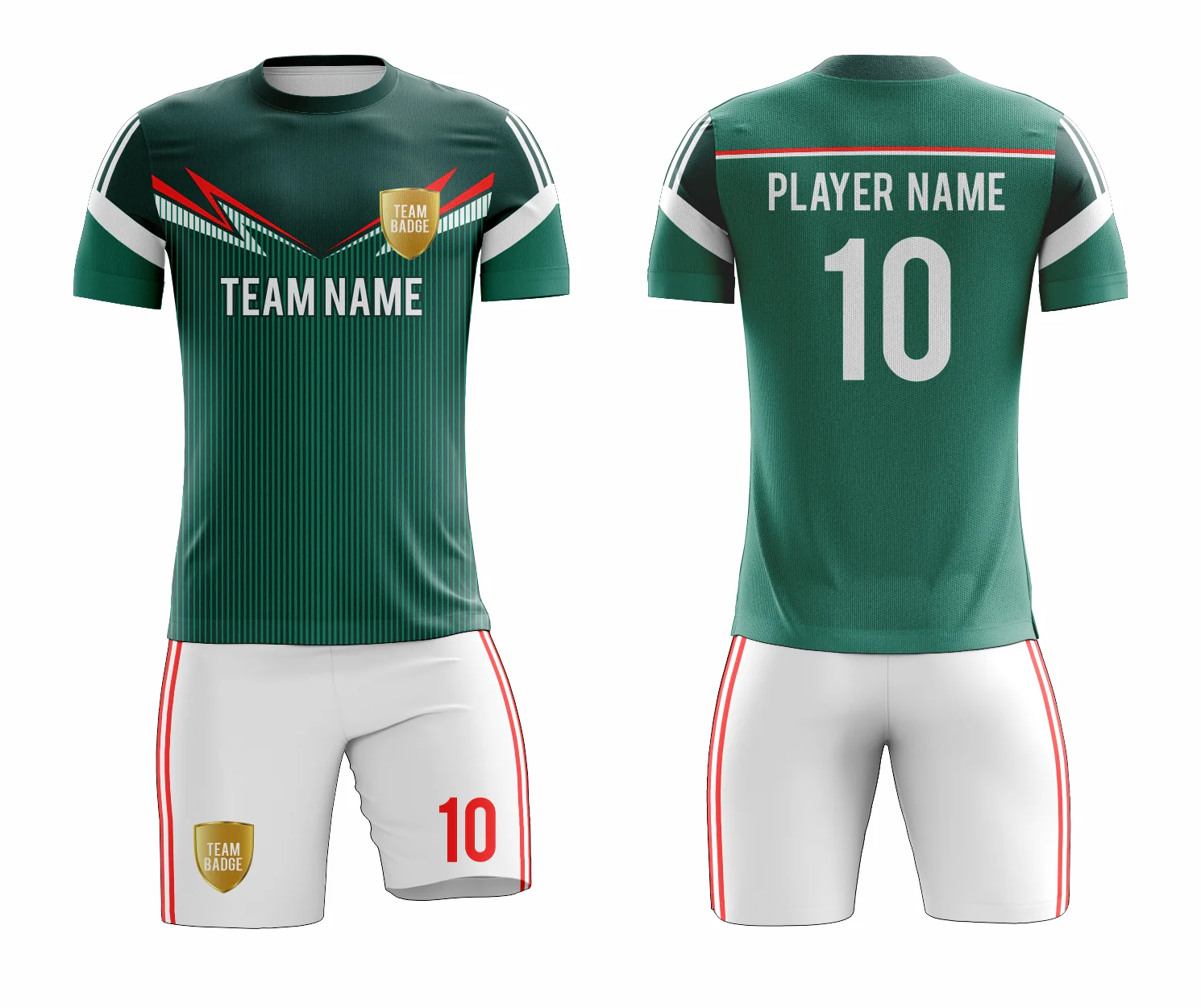 SB 1020 Green/White Sublimation Custom Soccer Jersey Adult & Youth Unisex - Hipona Sports