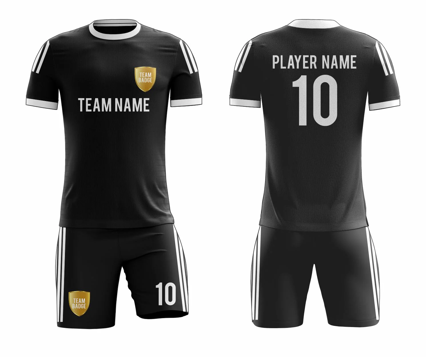 SB 12818 Black Sublimation Custom Soccer Jersey Adult & Youth Unisex - Hipona Sports