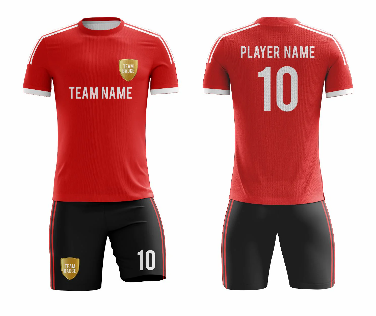 SB 1028 Red/Black Sublimation Custom Soccer Jersey Adult & Youth Unisex - Hipona Sports