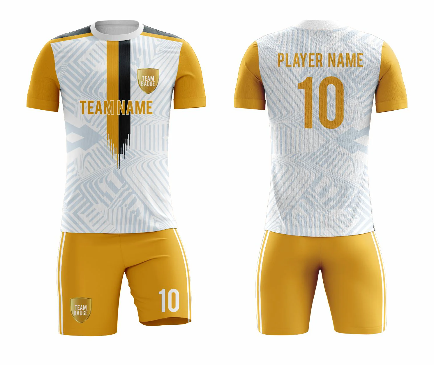 SB 1041 White/Yellow Sublimation Custom Soccer Jersey Adult & Youth Unisex - Hipona Sports