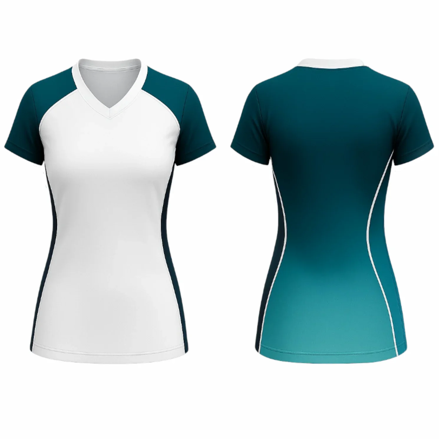 VJ199 Custom White Volleyball Jersey - Adult & Youth Unisex - Hipona Sports