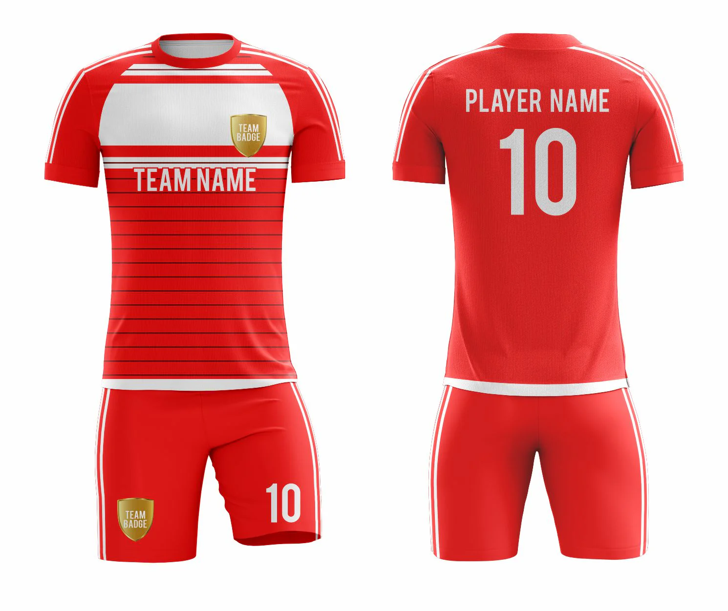 SB 12896 Red Sublimation Custom Soccer Jersey Adult & Youth Unisex - Hipona Sports