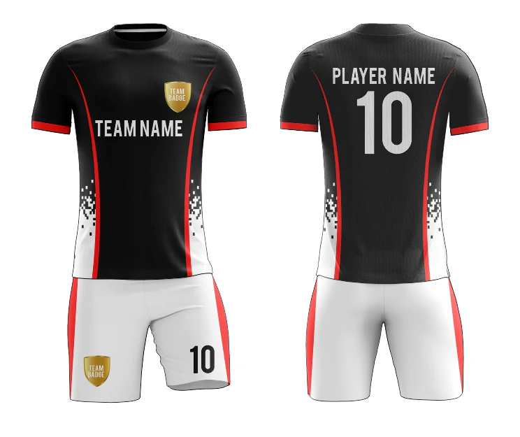 SB 12798 Black and White Sublimation Custom Soccer Jersey Adult & Youth Unisex - Hipona Sports