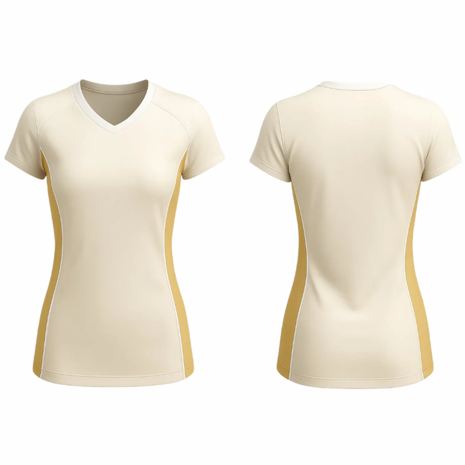 VJ240 Custom Beige Volleyball Jersey-Adult & Youth Unisex - Hipona Sports