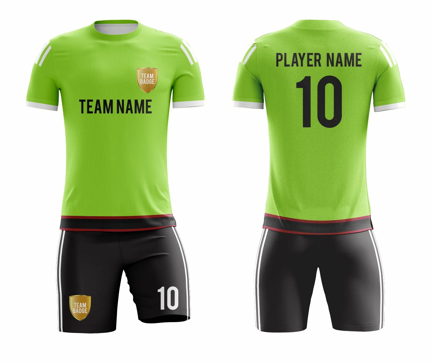 SB 1054 Green/Black Sublimation Custom Soccer Jersey Adult & Youth Unisex - Hipona Sports
