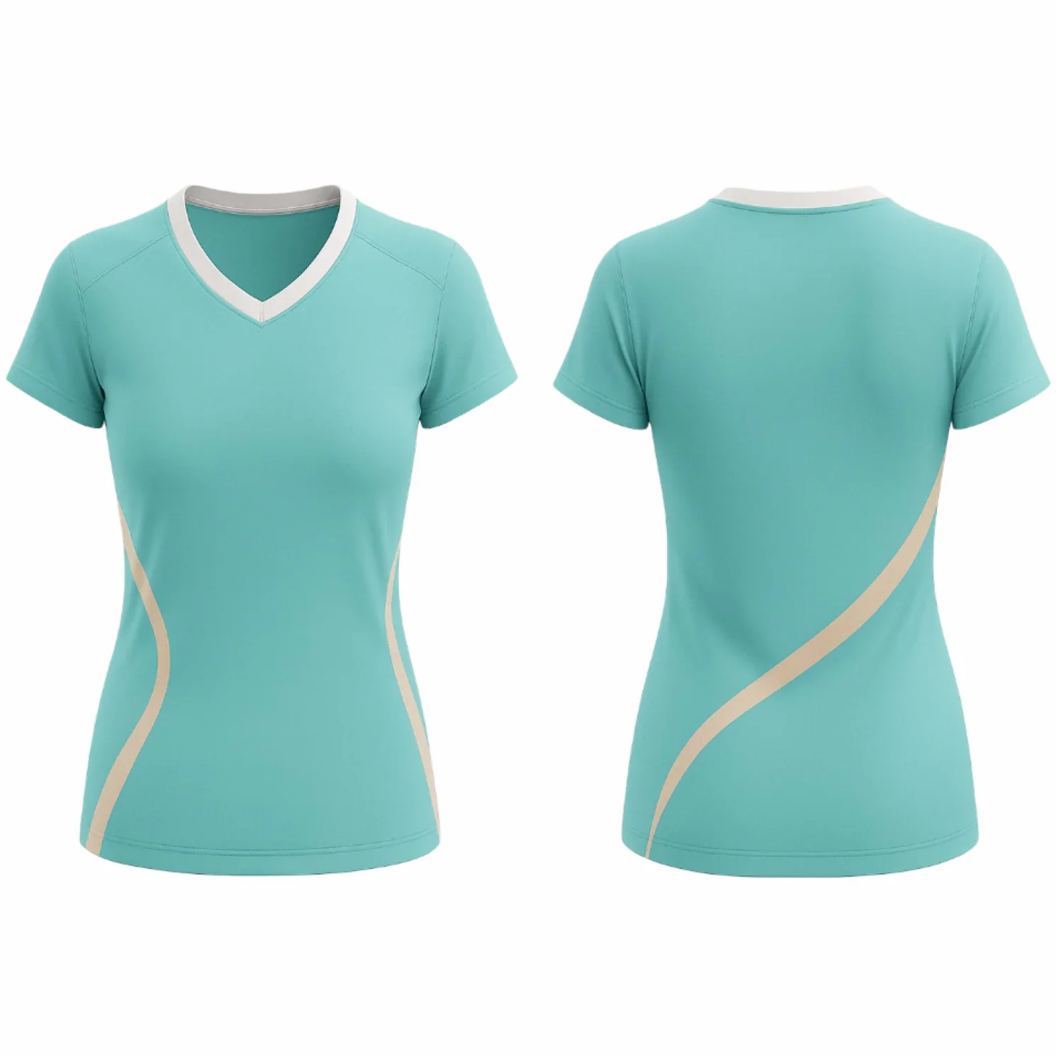 VJ222 Custom Aqua Volleyball Jersey-Adult & Youth Unisex - Hipona Sports