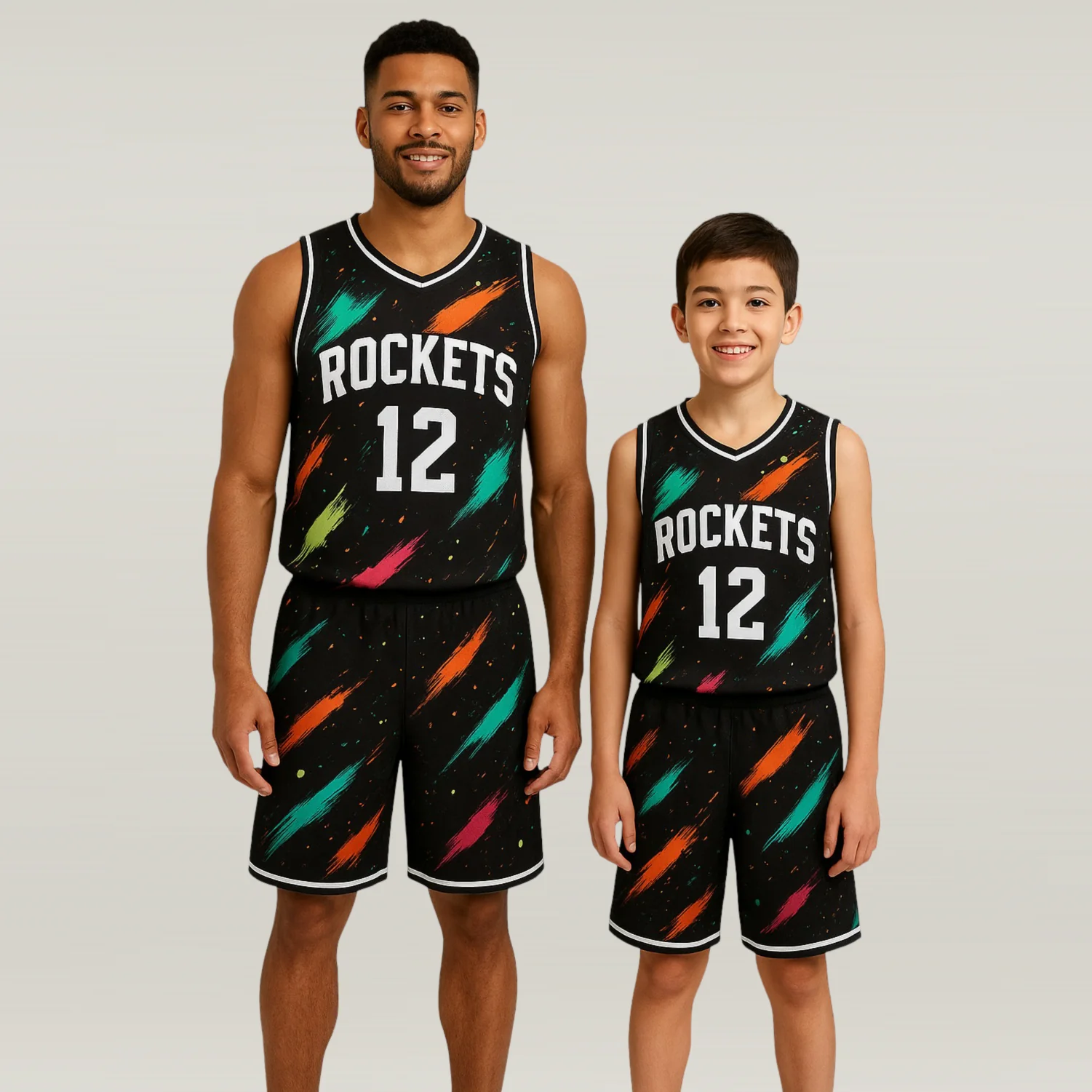 BBU-106 Black Customizable Basketball Jersey With Optional Shorts - Hipona Sports
