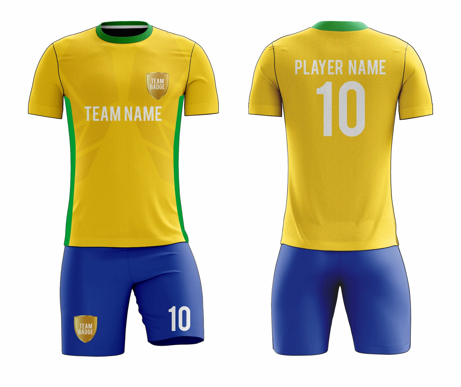 SB 12850 Yellow and Blue Sublimation Custom Soccer Jersey Adult & Youth Unisex - Hipona Sports