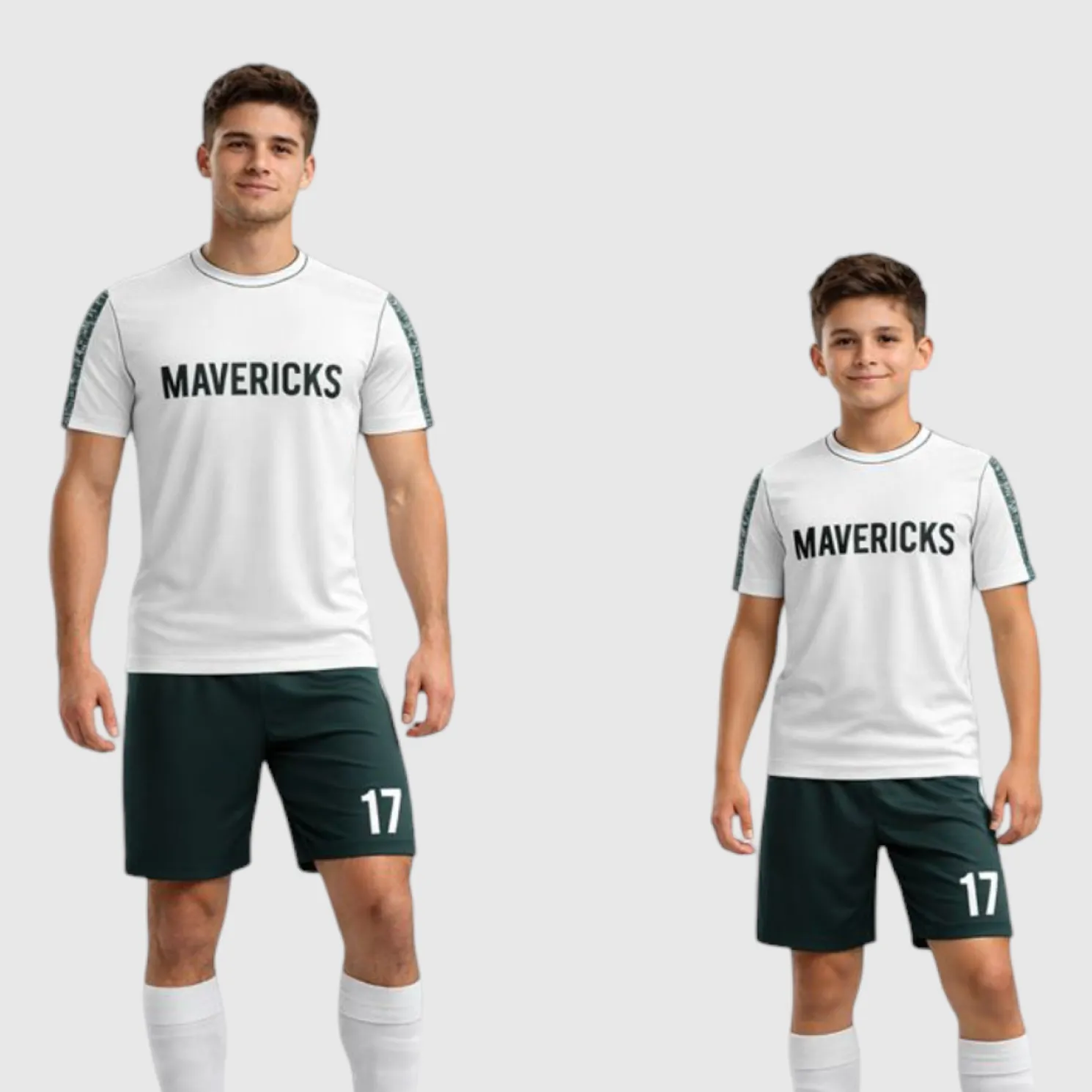 SB 1140 White/Green Sublimation Custom Soccer Jersey Adult & Youth Unisex - Hipona Sports