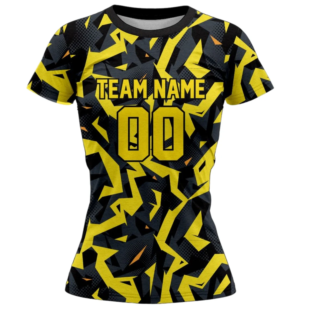 VJ104 Custom Yellow Volleyball Jersey - Adult & Youth Unisex - Hipona Sports