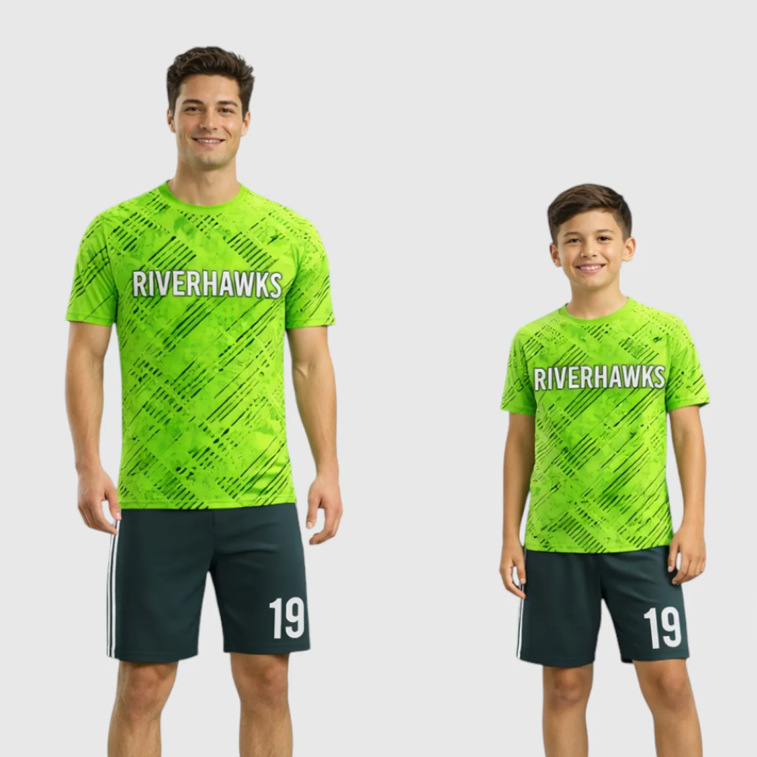 SB 1234 Green Sublimation Custom Soccer Jersey Adult & Youth Unisex - Hipona Sports