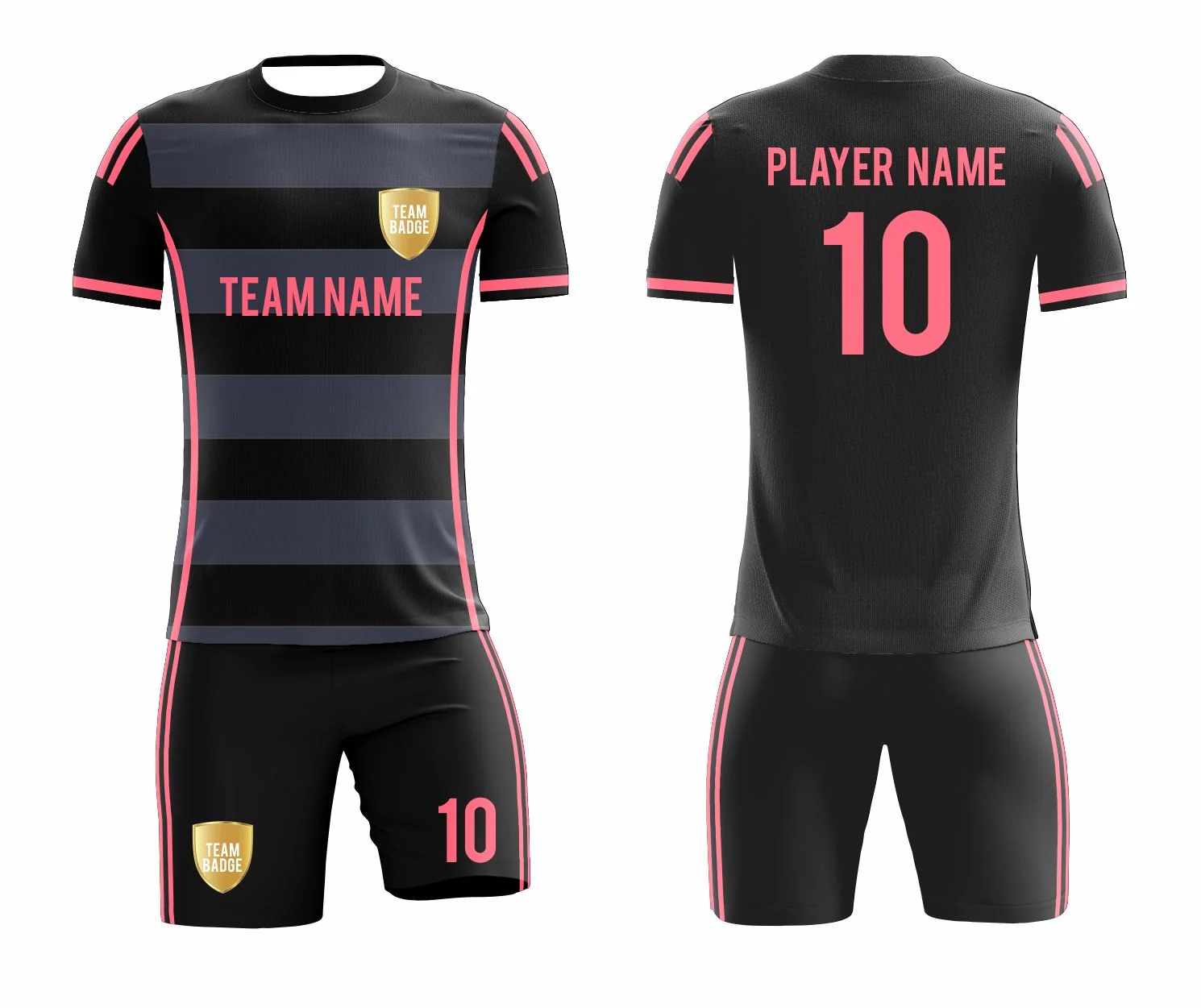 SB 1002 Black Sublimation Custom Soccer Jersey Adult & Youth Unisex - Hipona Sports