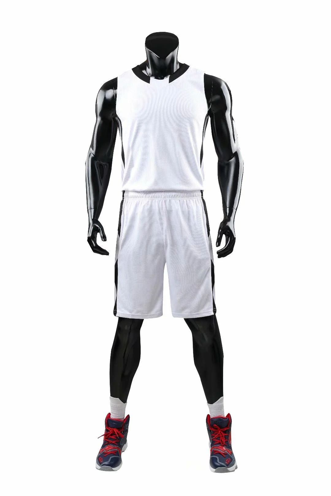 Alley White NS Customizable Basketball Jersey With Optional Shorts - Hipona Sports