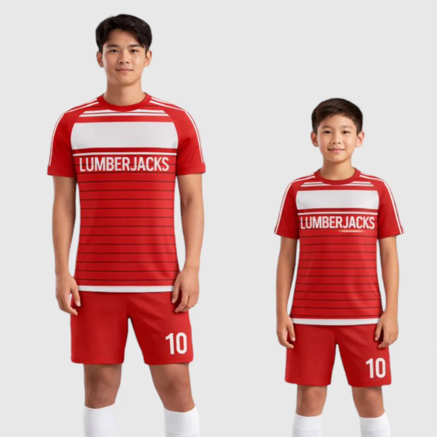 SB 12896 Red Sublimation Custom Soccer Jersey Adult & Youth Unisex - Hipona Sports