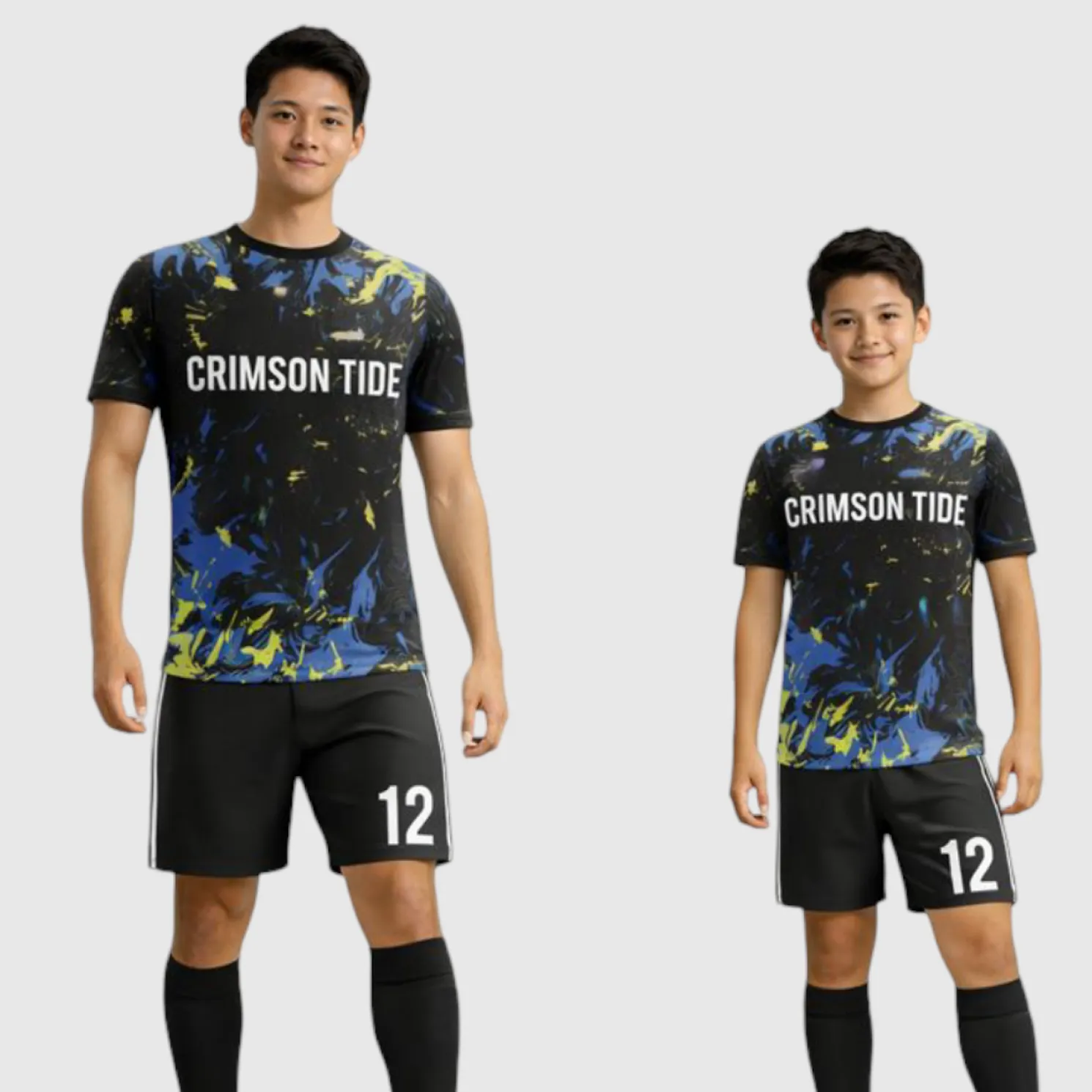 SB 1194 Black Sublimation Custom Soccer Jersey Adult & Youth Unisex - Hipona Sports