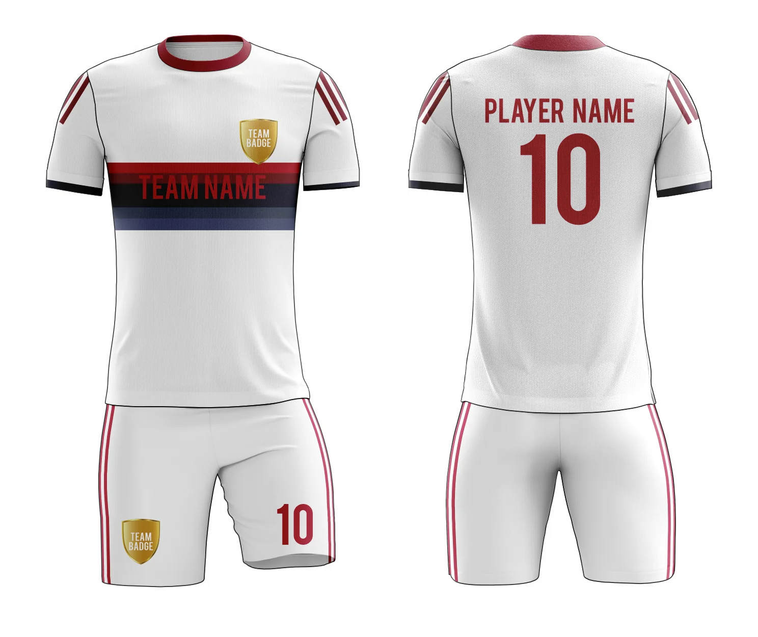 SB 12892 White Sublimation Custom Soccer Jersey Adult & Youth Unisex - Hipona Sports