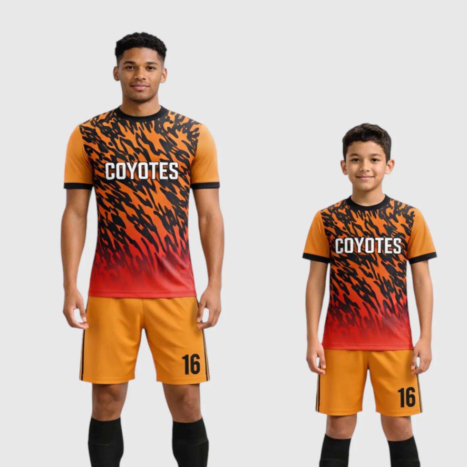 SB 1098 Orange Sublimation Custom Soccer Jersey Adult & Youth Unisex - Hipona Sports
