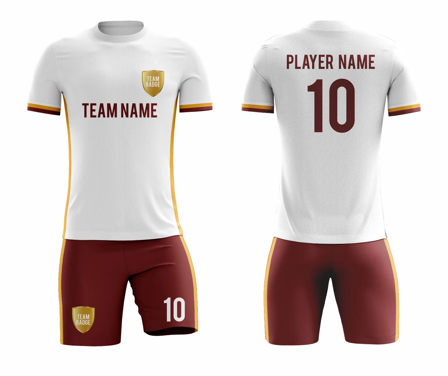 SB 12780 White and Red Sublimation Custom Soccer Jersey Adult & Youth Unisex - Hipona Sports