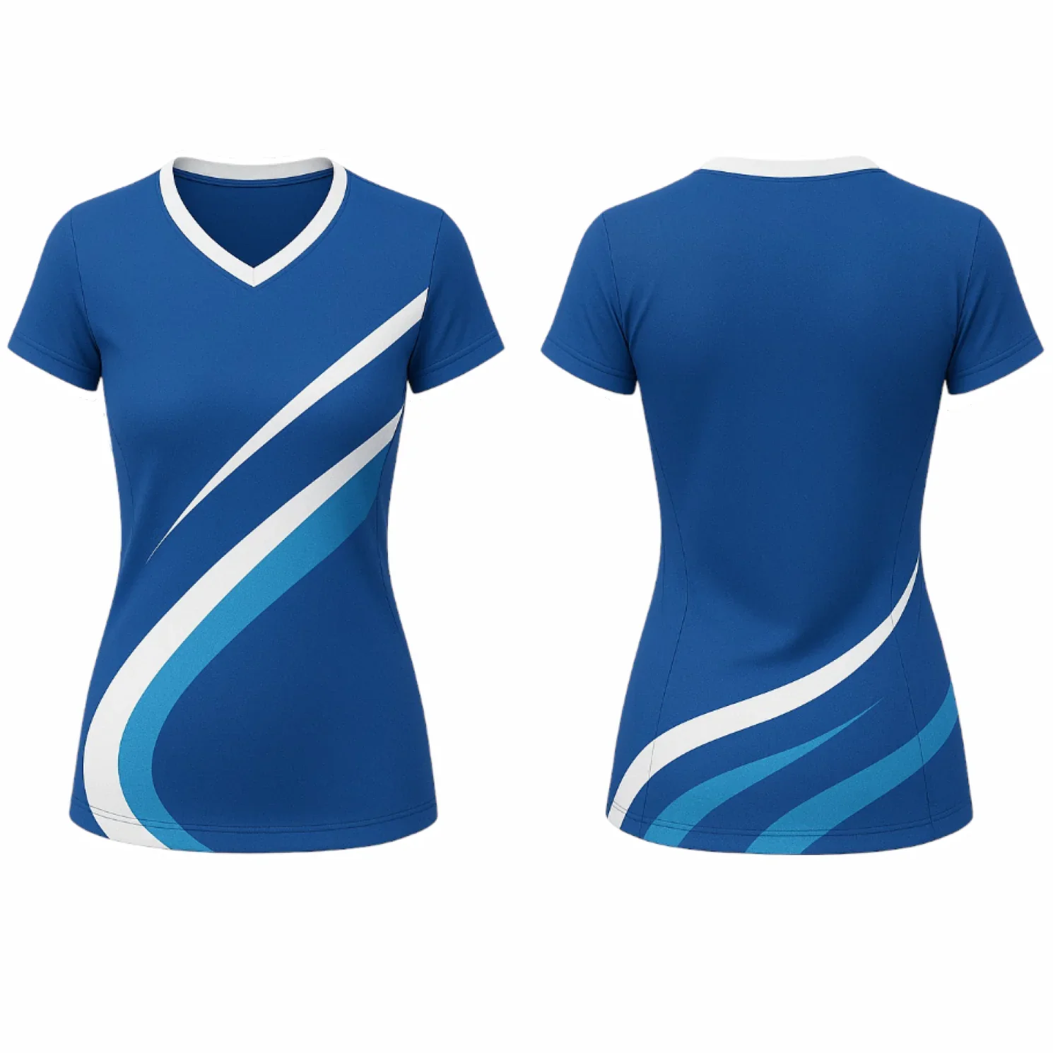 VJ206 Custom Blue Volleyball Jersey - Adult & Youth Unisex - Hipona Sports