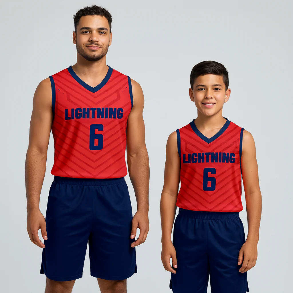 Lyon NS Customizable Basketball Jersey With Optional Shorts - Hipona Sports