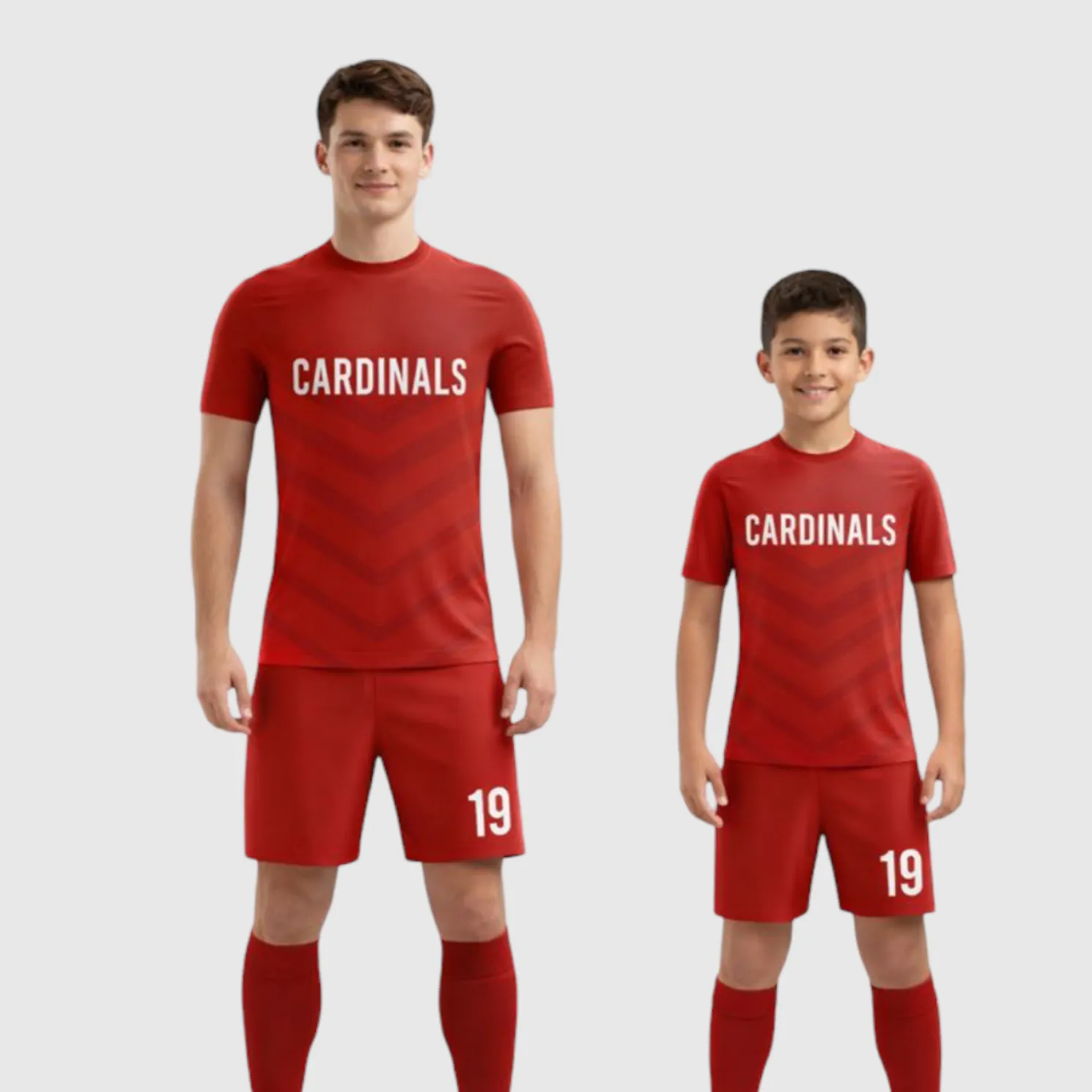 SB 12899 Red Sublimation Custom Soccer Jersey Adult & Youth Unisex - Hipona Sports