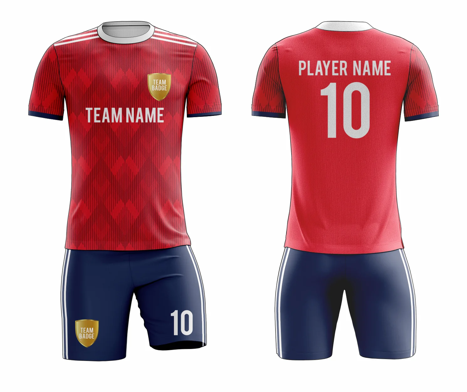 SB 1258 Red and Blue Sublimation Custom Soccer Jersey Adult & Youth Unisex - Hipona Sports