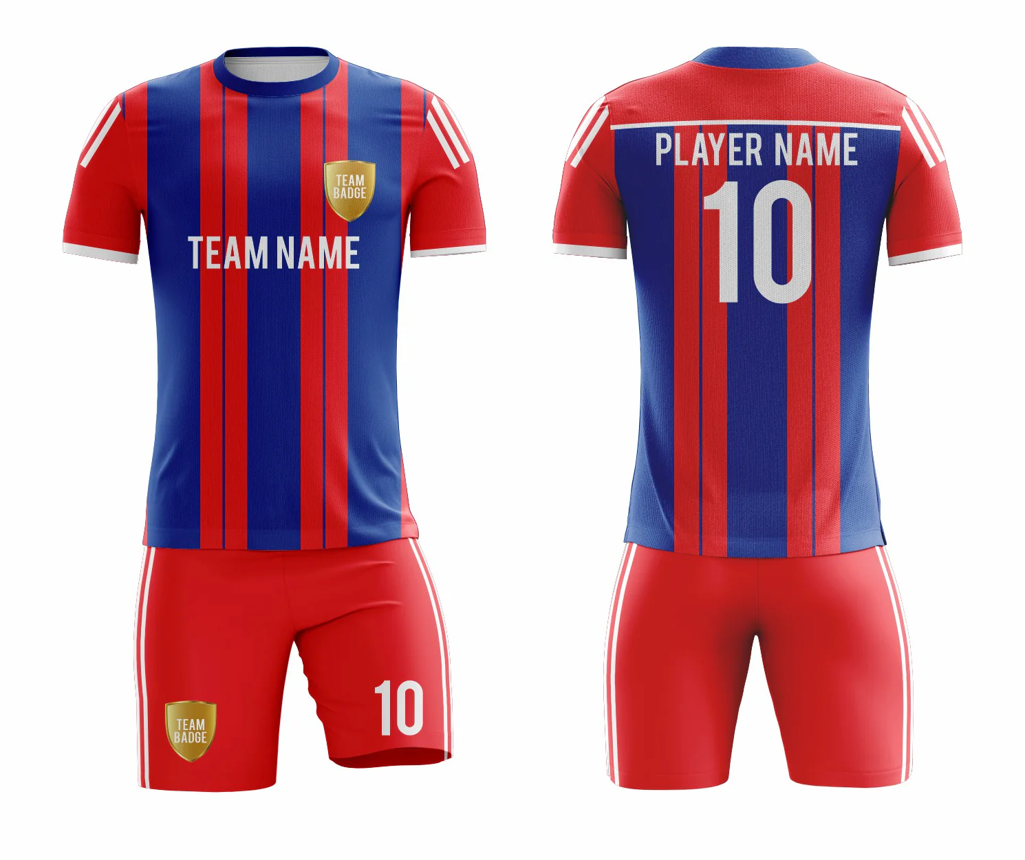 SB 12855 Red and Blue Sublimation Custom Soccer Jersey Adult & Youth Unisex - Hipona Sports