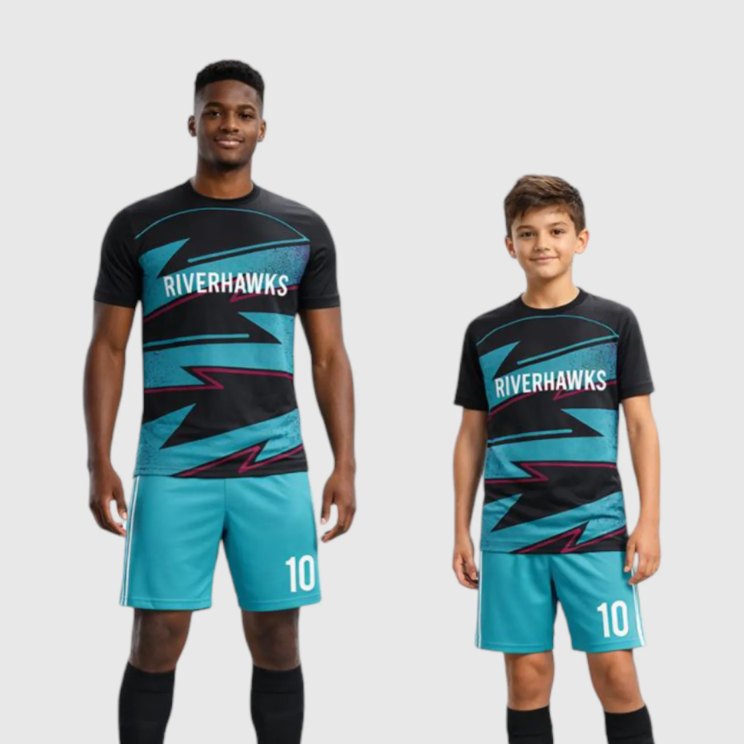 SB 1060 Green/Black Sublimation Custom Soccer Jersey Adult & Youth Unisex - Hipona Sports