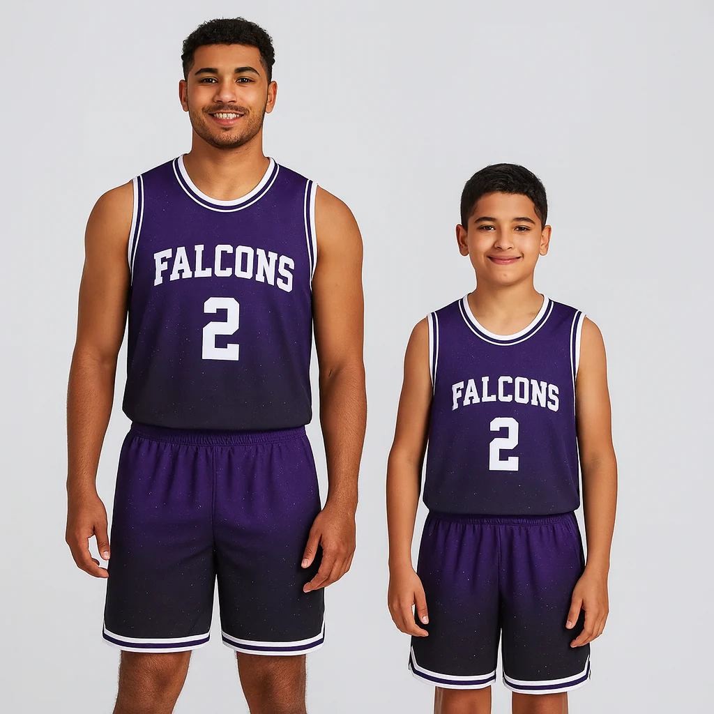 BBU-105 Dark Purple Customizable Basketball Jersey With Optional Shorts - Hipona Sports